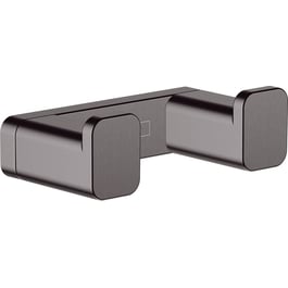 Hansgrohe AddStoris dubbele wandhaak 6,6x3,6x2,1cm brushed black chroom ...