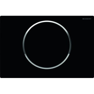 Geberit Sigma 10 drukplaat 1-knop tbv UP720/UP320 glans zwart/chroom/zwart