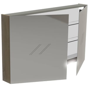 Thebalux Basic Spiegelkast 70x120x13,5 cm Nebraska Eiken