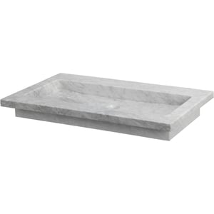 Ben Naturno wastafel Carrara 60,5x51,5x3,0cm 1 kraangat