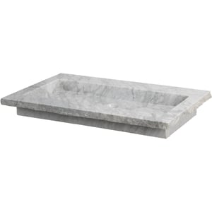 Ben Naturno wastafel Carrara 60,5x51,5x3,0cm zonder kraangat