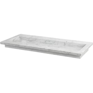 Ben Naturno wastafel Carrara 100,5x51,5x3cm 1 kraangat