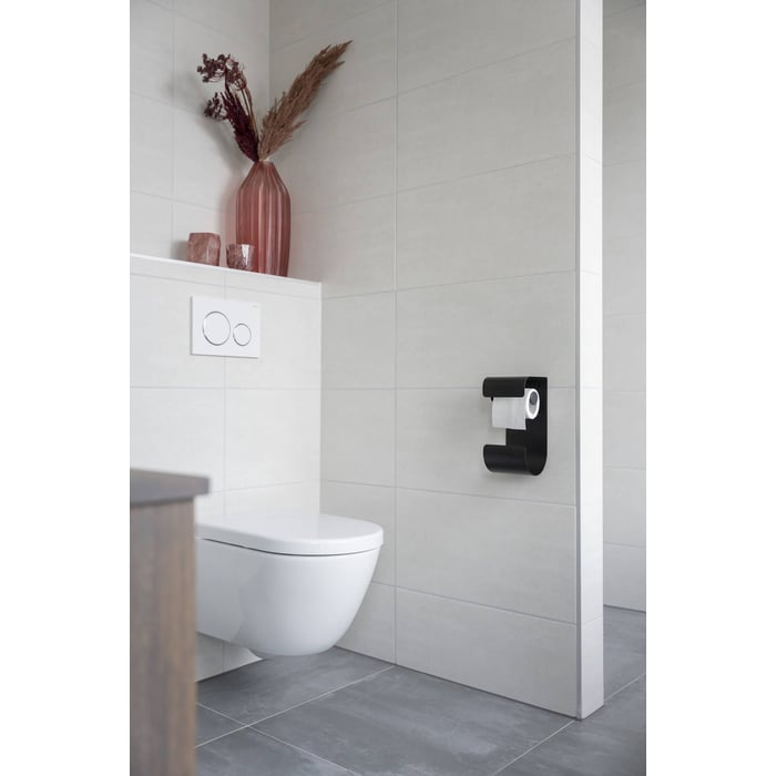 Peerless Xander Toilettenpapierhalter – Matt Schwarz, Aus Zink, Mit Verdeckter Montage