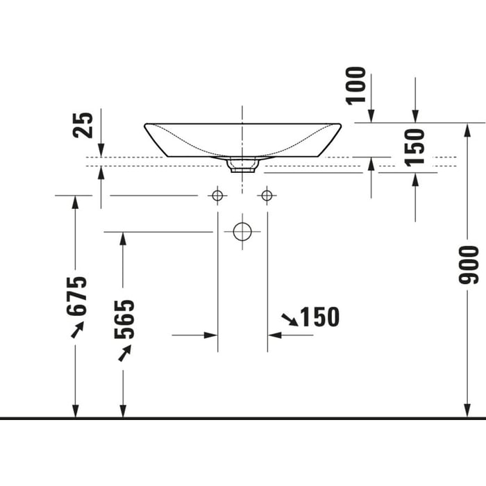 Duravit Viu Aufsatzbecken Weiß Hochglanz 600mm - Saniweb