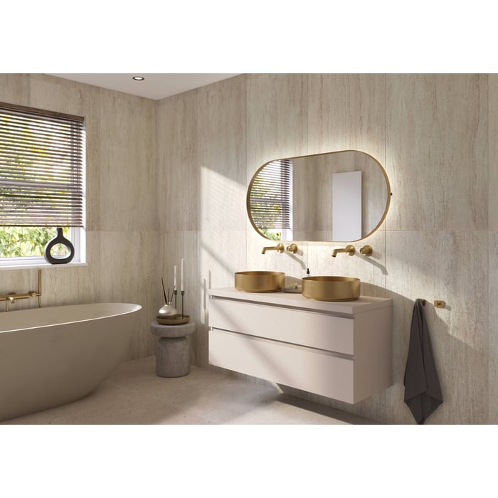 WallBeyond LED Badezimmerspiegel 61 Cm Rund - Anti-Beschlag, Dimmbares Licht In 3 Farben