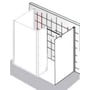 HSK Walk-in Atelier vrijstaande zijwand 90x200cm Chroom / Grijs Glas