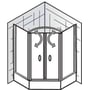 HSK Exklusiv Douchecabine Vijfhoek 4-delig met pendeldeur 100x200cm Wit/Helder glas