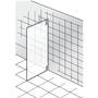 HSK K2 Zijwand voor douchewanden op maat Chroom / Grijs Glas