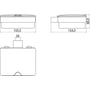 Technische tekening, Emco Loft box voor vochtige doekjes RVS, 053901600