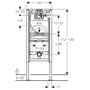 Technische tekening, Geberit Duofix urinoir element zelfdragend staal, 111676001