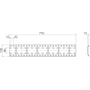 Technische tekening, Dornbracht Symetrics xGRID montagerail, 750 mm, 1231597090