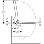 Technische tekening, Geberit AquaClean closetzitting Tuma Comfort  decorplaat Wit glas, 146270SI1