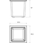 Technische tekening, Emco Liaison diepe Korf Glas, 186600002