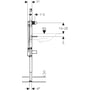 Technische tekening, Geberit Duofix Wastafelelement 112 cm wandkraan, 111558001