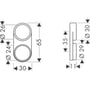 Technische tekening, Hansgrohe Flexibelgeleiding D22/D25 Transparant, 28072000