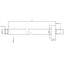Technische tekening, Saqu Deluxe douche-arm plafondbevestiging 20cm chroom, 31202300