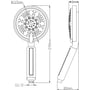 Technische tekening, Saqu Classic verstelbare handdouche 10cm chroom, 31202580