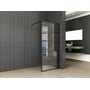 Saqu Industrial Black Douchewand met Nano Glas 120x200 cm Mat Zwart