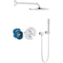 Grohe Grohtherm-3000 New inbouw comfortset rond compleet Chroom