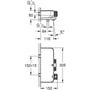 Technische tekening, Grohe Grohtherm SmartControl badthermostaat chroom, 34718000