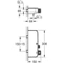Technische tekening, Grohe Grohtherm Smartcontrol douchethermostaat chroom, 34719000