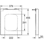 Technische tekening, Grohe Cube Closetzitting met deksel Soft-Close en Quickrelease Wit, 39488000