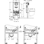 Technische tekening, Grohe Rapid SLX inbouwreservoir 3-in-1 set 113cm, 39598000
