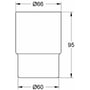 Technische tekening, Grohe Essentials los glas, 40372001