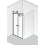HSK Exklusiv Pendeldeur voor nis 80x200cm Chroom/Grijs glas
