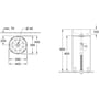 Technische tekening, Villeroy & Boch Octagon wastafel 95x45cm Smokey Slate, 417000PT