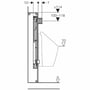 Technische tekening, Geberit Gis urinoirelement staal, 461606001