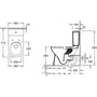 Technische tekening, Villeroy & Boch Closet O.novo Vita 36x71x85,5 cm Wit Alpin AntiBac CeramicPlus, 4620R0T2