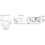Technische tekening, Villeroy & Boch Closet Architectura Vita 37x70x32,5 cm Wit Alpin CeramicPlus, 5649R2R1