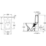 Technische tekening, Villeroy & Boch Closet O.novo 36x61x80 cm Wit Alpin, 5689R001