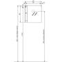 Technische tekening, Line 45 Spiegelkast Linksdraaiend 60x13,5x60 cm excl. Verlichting Beton Zilver, 5TY60001BZ