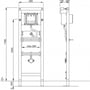 Technische tekening, Wisa XS Urinoirelement mechanisch voor panelen, 8050452757
