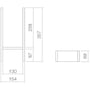 Technische tekening, Alape FU-Serie Lade-indeling voor Binnenlade Mat Zwart, 8400058667