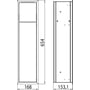 Technische tekening, Emco Asis Module Toilet inbouw Chroom/Wit, 974027840