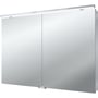 Emco Asis Flat spiegelkast 100 cm. met 2 deuren en led rondom Aluminium