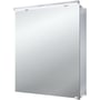 Emco Asis Pure spiegelkast 60cm.met deur links en led verlichting Aluminium