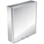 Emco Asis Prestige spiegelkast 98,7 cm.brede deur li. led+bluetooth Aluminium
