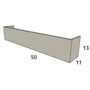 Technische tekening, Acquabella Planchet Box Slate 50x11x13 cm Cemento, 53009198