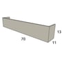 Technische tekening, Acquabella Planchet Box Beton 70x11x13 cm Blanco, 53010547