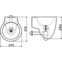Technische tekening, Clou Flush 6 Fontein met voorbewerkt kraangat 27x31,5x28 cm Wit, CL/03.08061