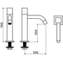 Technische tekening, Clou Freddo 5 toiletkraan RVS geborsteld, CL/06.03.006.41.L