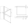 Technische tekening, Ben Delphi Profiel met Planchet Links Mat Wit, R80DEFRI10S-U