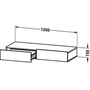 Technische tekening, Duravit Durastyle Lage kast 15x120x44 cm Wit Mat/Basalt Mat, DS827101843