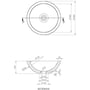 Technische tekening, Forzalaqua Roma hardsteen opzetkom 40x15cm, FZ100001