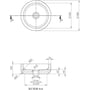 Technische tekening, Forzalaque Verona XS opzetkom travertin gezoet, FZ100365
