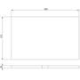 Technische tekening, Forzalaqua Wastafelblad 80,5x51,5x3 cm Graniet Gebrand, 8010332